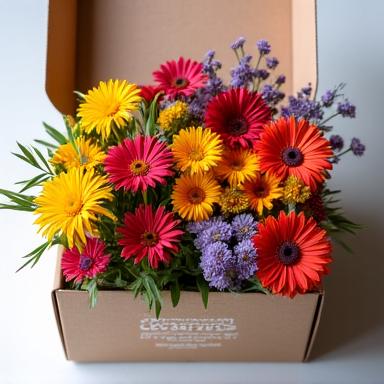 A subscription box with fresh, seasonal flowers.