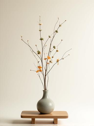 A minimalist ikebana-style arrangement.