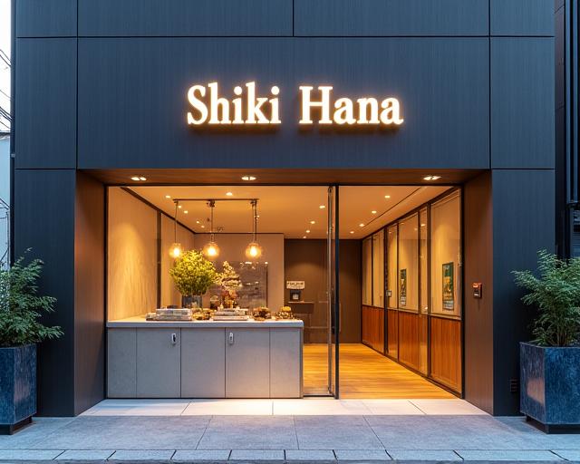 The inviting storefront of Shiki Hana in Shibuya.